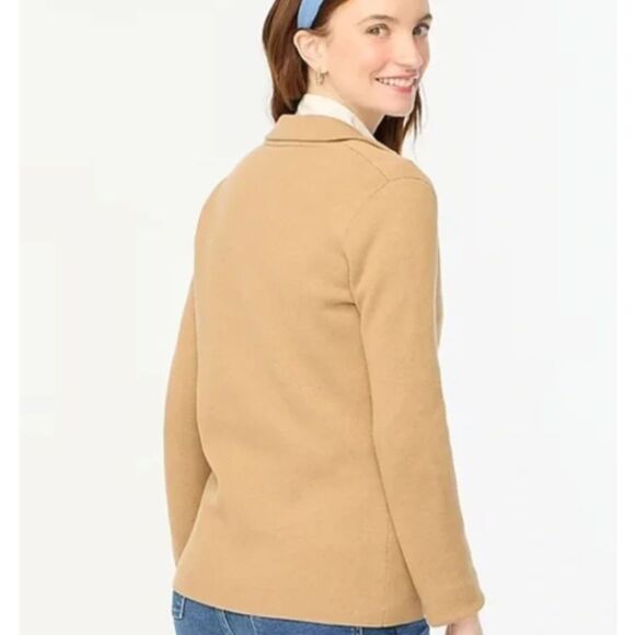 J.Crew Schoolboy Sweater Blazer, Hthr Acorn, Warm & Comfy + Professional! Sz XS - Picture 2 of 12